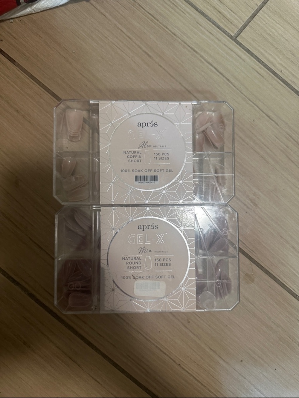 après Gel-X Neutral Press-On Nails – Natural Pink Coffin & Round Sets